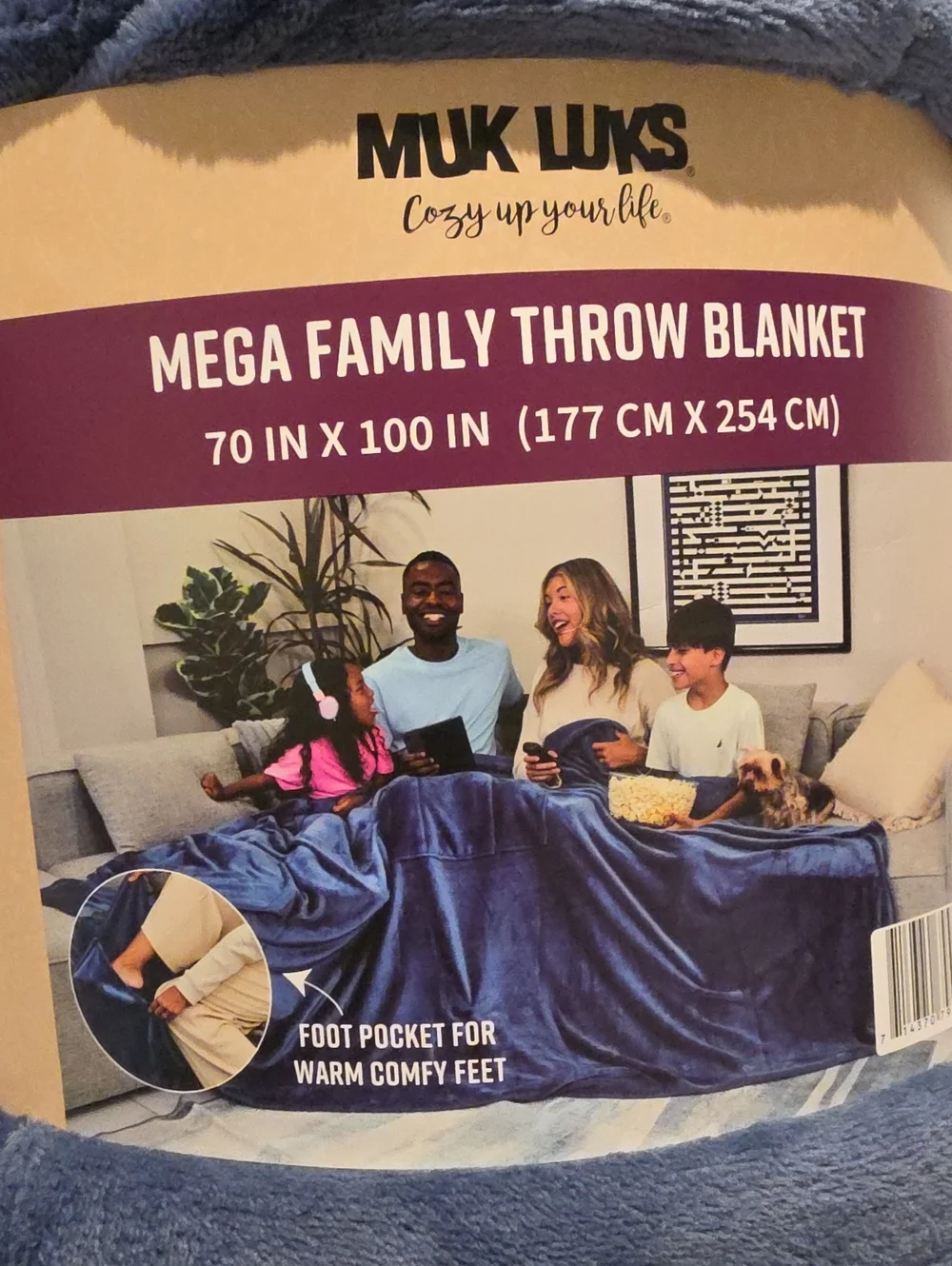 NWT Muk Luks Mega Family Throw Blanket